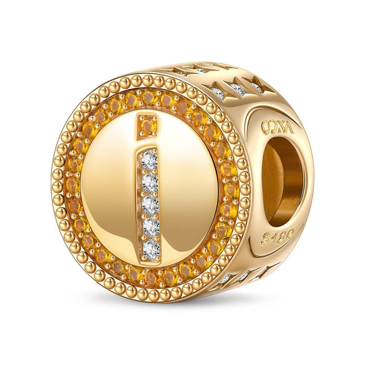 gona- Paris: A New Age - Letter I Tarnish-resistant Silver Charms In 14K Gold Plated