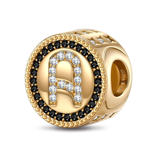 gona- Paris: A New Age - Letter A Tarnish-resistant Silver Charms In 14K Gold Plated