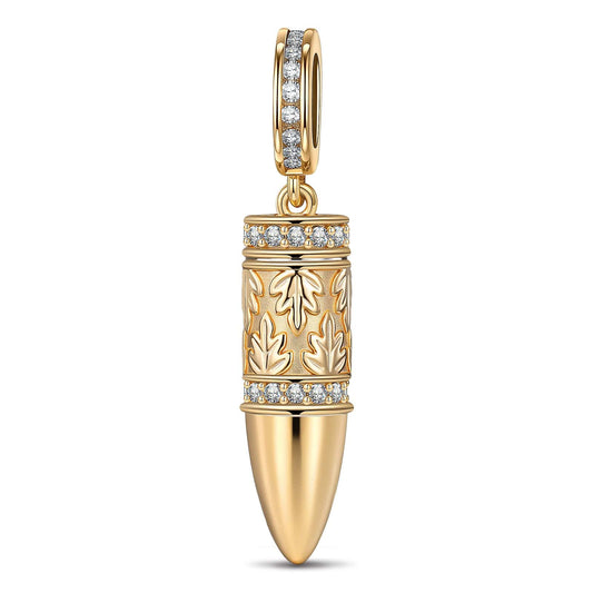 gona- Guardian Bullet Tarnish-resistant Silver Dangle Charms In 14K Gold Plated