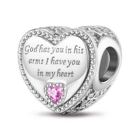gona- I Have You In My Heart Tarnish-resistant Silver Charms In White Gold Plated