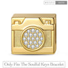 Beauty Captured Tarnish-resistant Silver Rectangular Charms In 14K Gold Plated