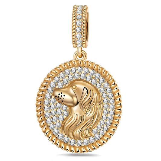 gona- Customizable Engraving Labrador Retriever Tarnish-resistant Silver Dangle Charms In 14K Gold Plated