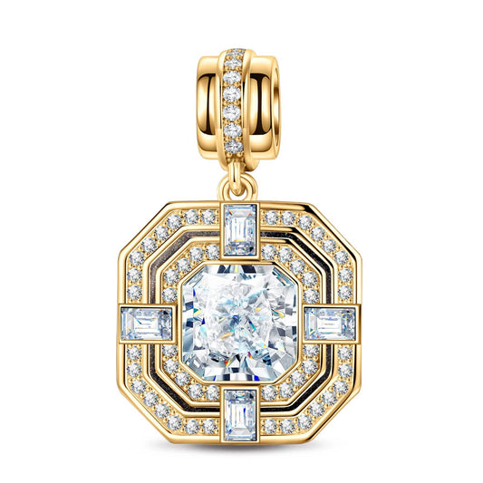 gon- Elegant Treasures Tarnish-resistant Silver Dangle Charms In 14K Gold Plated