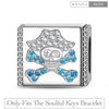 Pirate Captain Tarnish-resistant Silver Rectangular Charms In White Gold Plated