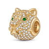 Swift Cheetah Tarnish-resistant Silver Charms In 14K Gold Plated