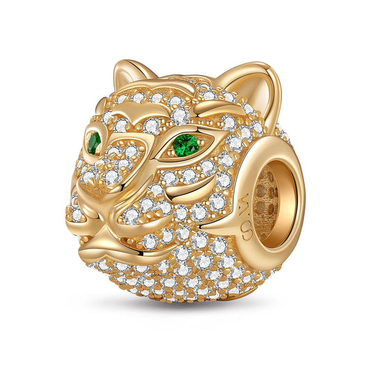 gona- Swift Cheetah Tarnish-resistant Silver Charms In 14K Gold Plated