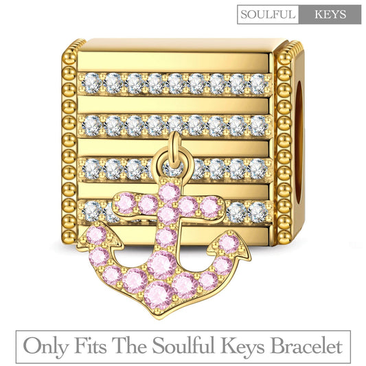 gona- Oceanic Treasures Tarnish-resistant Silver Rectangular Charms In 14K Gold Plated