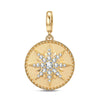 Shining North Star Tarnish-resistant Silver Dangle Charms In 14K Gold Plated