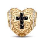Cross Sanctuary Tarnish-resistant Silver Charms In 14K Gold Plated