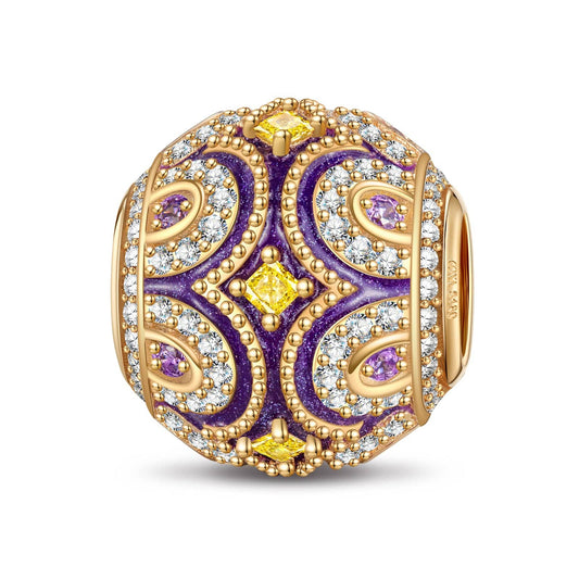 gona- Solemn Purple Tarnish-resistant Silver Charms With Enamel In 14K Gold Plated