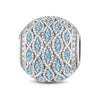 Gentle Waves Tarnish-resistant Silver Charms In White Gold Plated