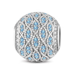 Gentle Waves Tarnish-resistant Silver Charms In White Gold Plated