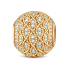 Gentle Waves Tarnish-resistant Silver Charms In 14K Gold Plated
