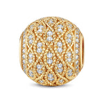 Gentle Waves Tarnish-resistant Silver Charms In 14K Gold Plated