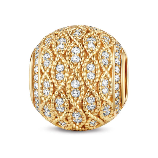 gona- Gentle Waves Tarnish-resistant Silver Charms In 14K Gold Plated