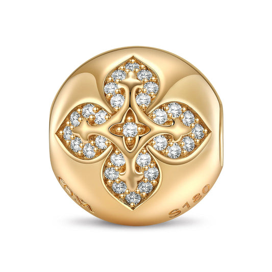 gona- Treasure of Four-Leaf Clover Tarnish-resistant Silver Clips In 14K Gold Plated
