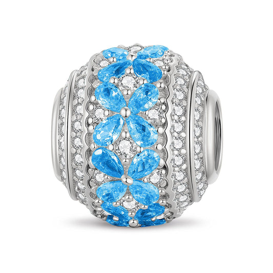gona- Snowflake Seascape Tarnish-resistant Silver Charms In White Gold Plated
