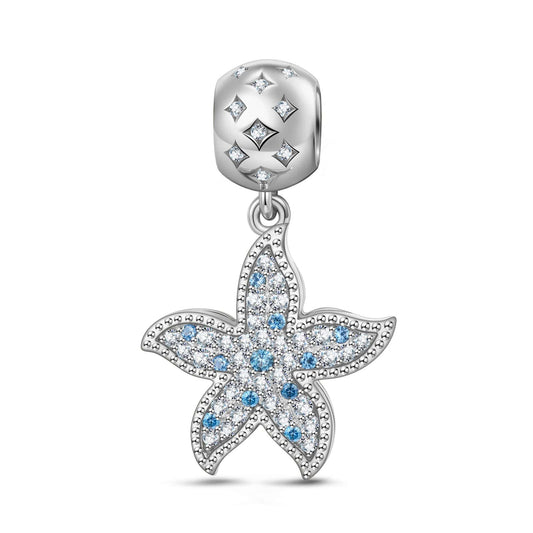 gona- Vibrant Starfish Tarnish-resistant Silver Dangle Charms In White Gold Plated