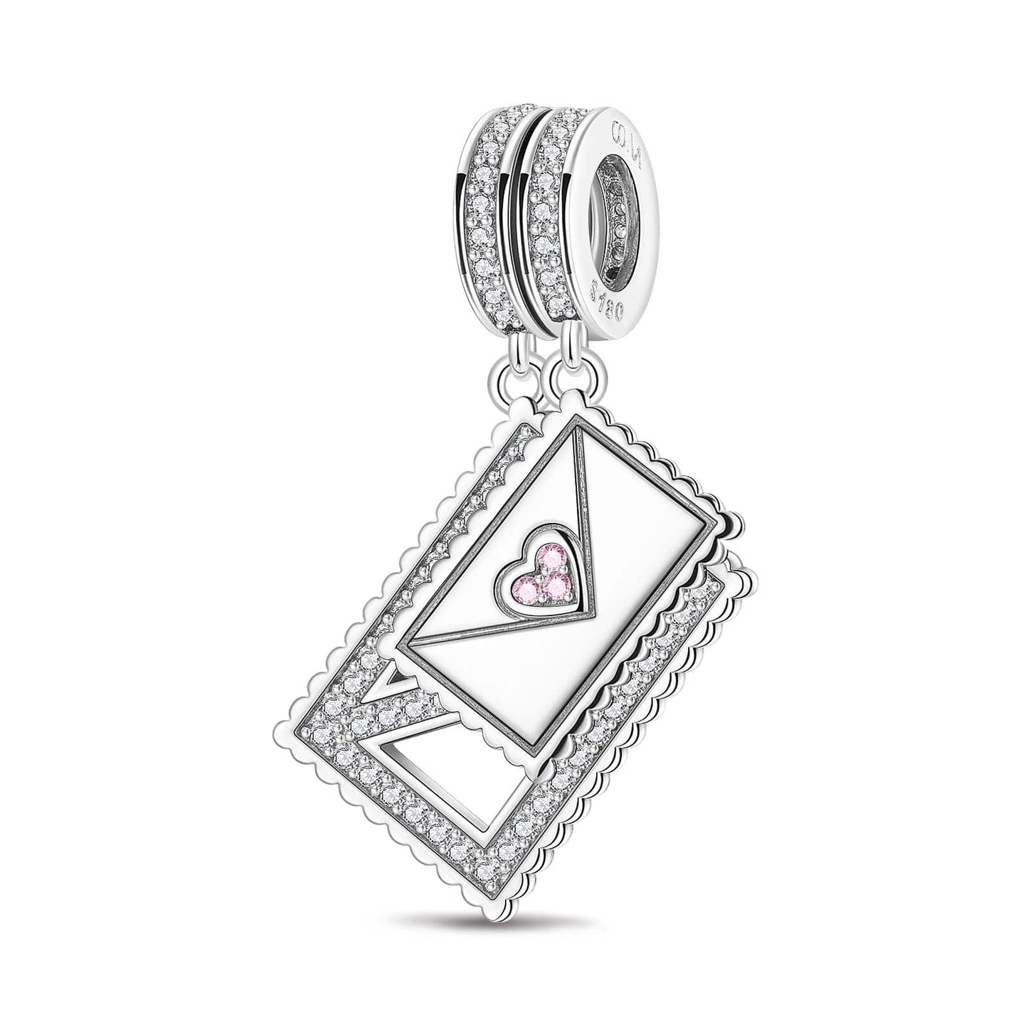Dream Big, Fly High Tarnish-resistant Silver Dangle Charms In White Gold Plated