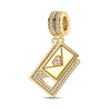 Dream Big, Fly High Tarnish-resistant Silver Dangle Charms In 14K Gold Plated
