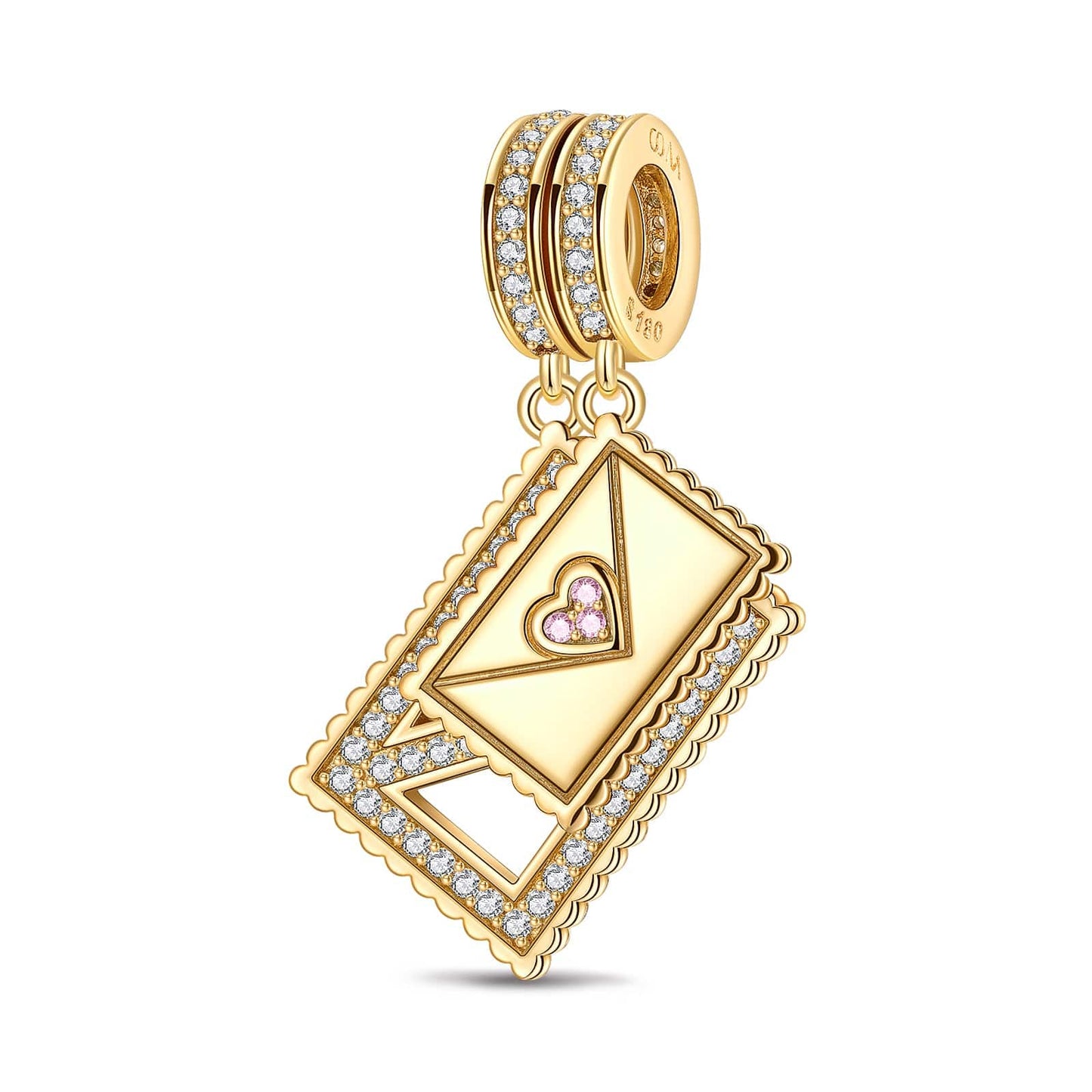Dream Big, Fly High Tarnish-resistant Silver Dangle Charms In 14K Gold Plated
