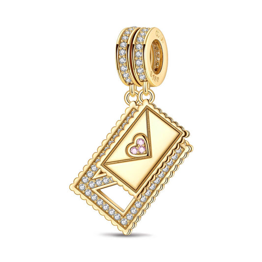 gona- Dream Big, Fly High Tarnish-resistant Silver Dangle Charms In 14K Gold Plated