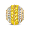Amber Waves of Grain Tarnish-resistant Silver Charms In 14K Gold Plated