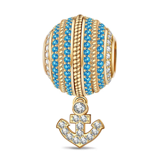 gona- Adorable Anchor Tarnish-resistant Silver Dangle Charms In 14K Gold Plated