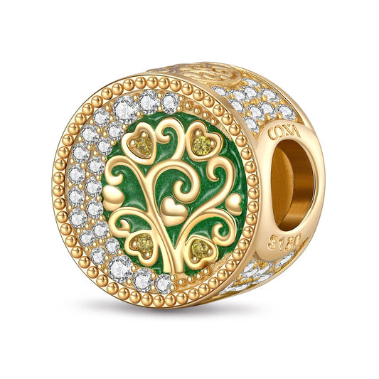 gona- Harvest Orchard Tarnish-resistant Silver Charms With Enamel In 14K Gold Plated