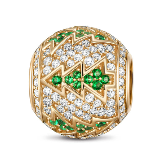 gona- Santa's Enchanted Woodland Tarnish-resistant Silver Charms In 14K Gold Plated