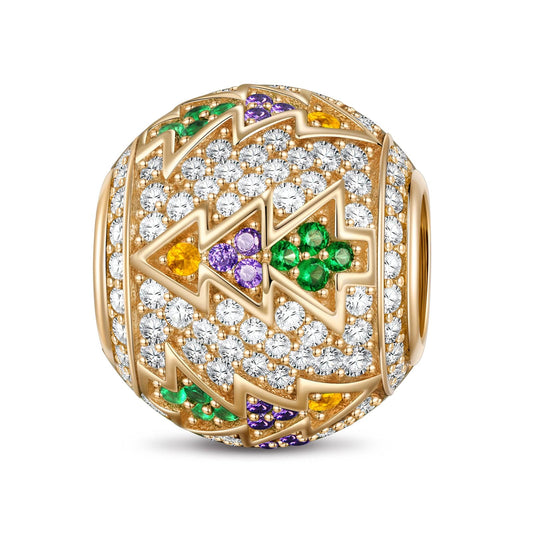 gona- Santa's Enchanted Woodland Tarnish-resistant Silver Charms In 14K Gold Plated