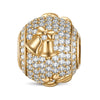 Joyful Jingle Bells Tarnish-resistant Silver Charms In 14K Gold Plated