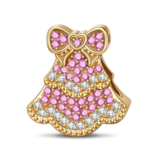 gona- Snowy Festive Tree Tarnish-resistant Silver Charms In 14K Gold Plated