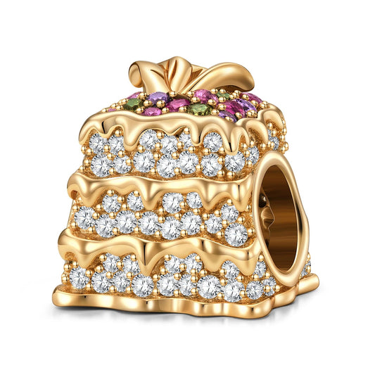 gona- Relaxing Desserts Tarnish-resistant Silver Dangle Charms In 14K Gold Plated