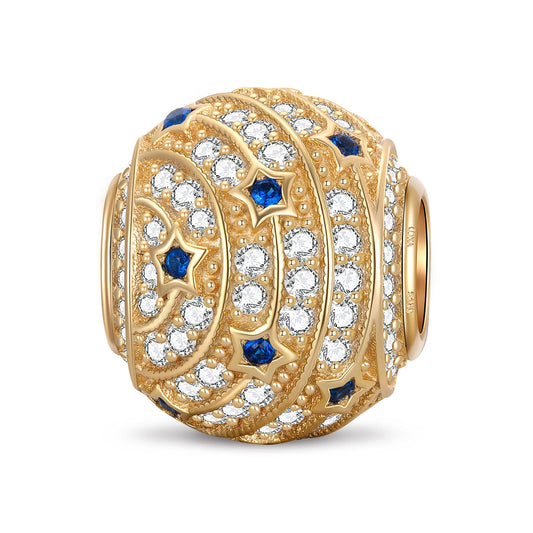 gona- Twinkling Stars Tarnish-resistant Silver Charms In 14K Gold Plated