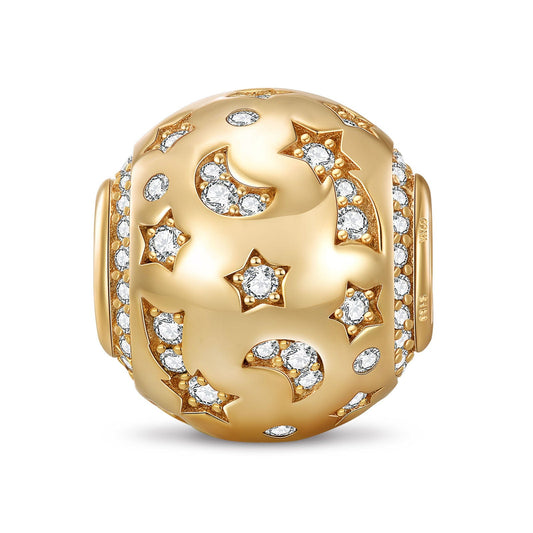 gona- Moonlit Sky Tarnish-resistant Silver Charms In 14K Gold Plated