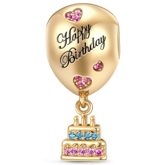 gona- Happy Beginnings Tarnish-resistant Silver Dangle Charms In 14K Gold Plated