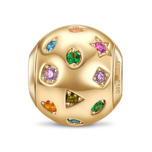 gona- Colorful Christmas Tarnish-resistant Silver Charms In 14K Gold Plated