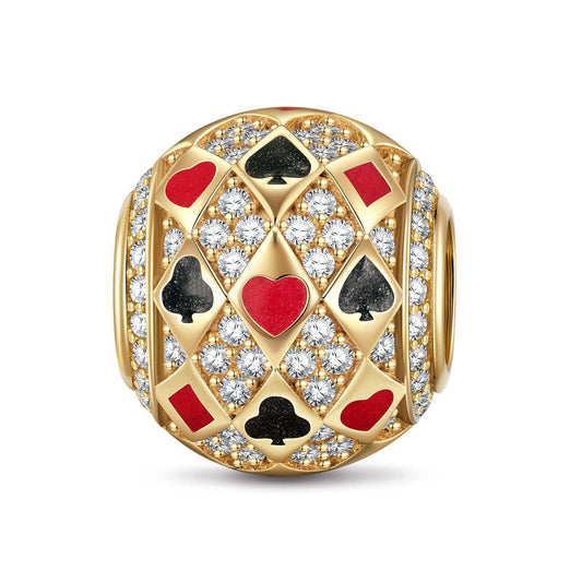 gona- Weave of Destiny Tarnish-resistant Silver Dangle Charms With Enamel In 14K Gold Plated