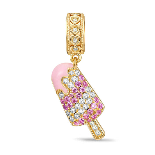 gona- Summer Chill Tarnish-resistant Silver Dangle Charms With Enamel In 14K Gold Plated