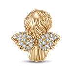The Petite Cherub Tarnish-resistant Silver Charms In 14K Gold Plated