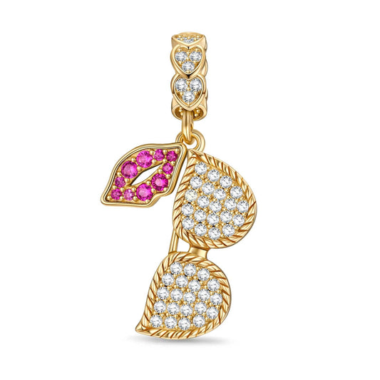 gona- Effortless Chic Tarnish-resistant Silver Dangle Charms In 14K Gold Plated
