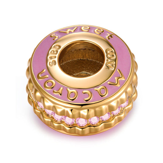 gona- Luscious Macaron Tarnish-resistant Silver Charms With Enamel In 14K Gold Plated