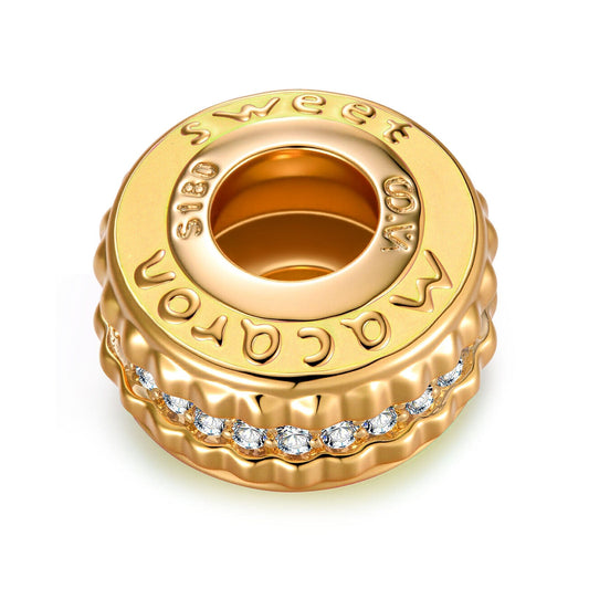 gona- Luscious Macaron Tarnish-resistant Silver Charms With Enamel In 14K Gold Plated