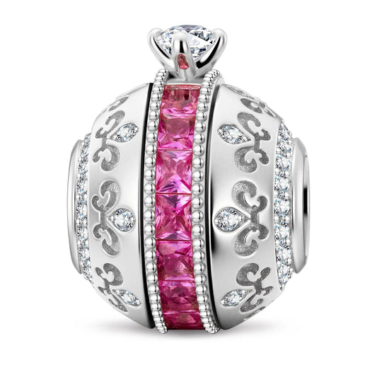 gona- Roseate Oath Tarnish-resistant Silver Charms In White Gold Plated