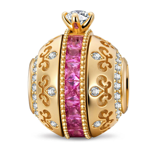 gona- Roseate Oath Tarnish-resistant Silver Charms In 14K Gold Plated