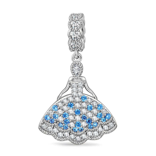 gona- Blissful Melody Tarnish-resistant Silver Dangle Charms In White Gold Plated