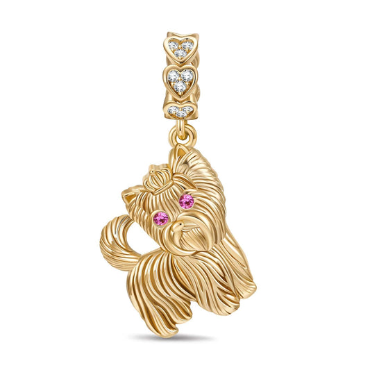 gona- Fluff Royal Tarnish-resistant Silver Dangle Charms In 14K Gold Plated