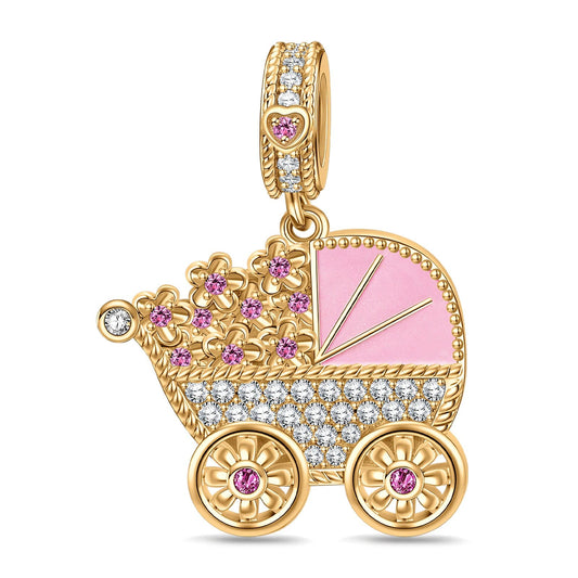 gona- Always My Baby Tarnish-resistant Silver Dangle Charms In 14K Gold Plated