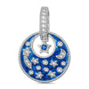 Stellar Encompass Tarnish-resistant Silver Dangle Charms With Enamel In White Gold Plated